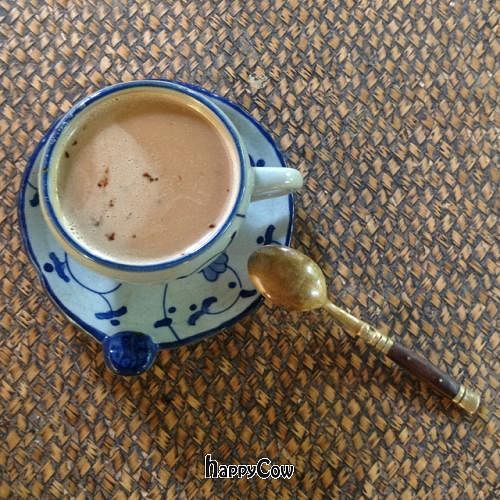 herbal vegan coffee at TianZi Tea House and Garden in Chiang Mai