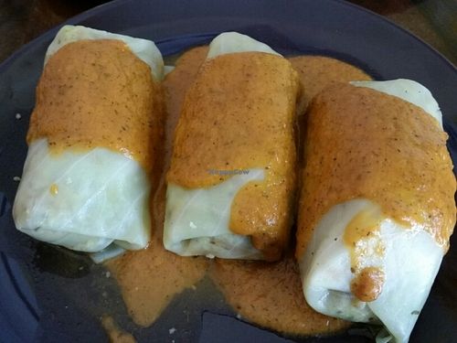 herbal stuffed cabbage at Momo in Krakow