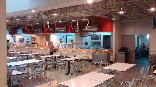 food court (after opening hours) - the vegetarian counter being the one on the right side at Vegetarian Food Stall - Ploenjit in Bangkok