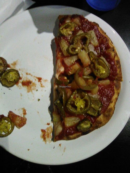 Vegan Pizza Jalapeno and Pineapple at Downtown Arena in Cambridge