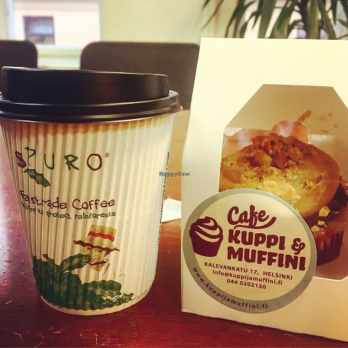 Lovely vegan cupcakes at Kuppi & Muffini in Helsinki