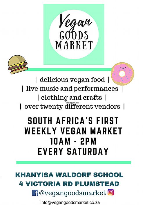 Poster at Vegan Goods Market in Cape Town