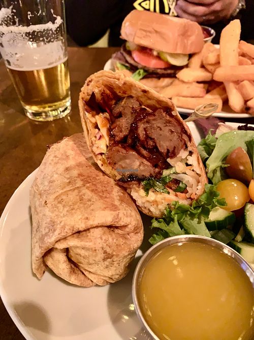 Viet-nom-nom wrap with salad at Beelman's in Los Angeles