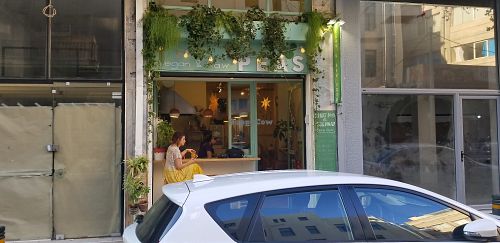 Outside at Peas in Athens