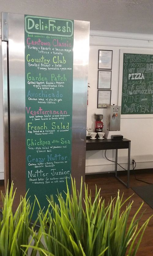 Menu on chalk board at Pick-Me-Up Modern Take-Away in Camas