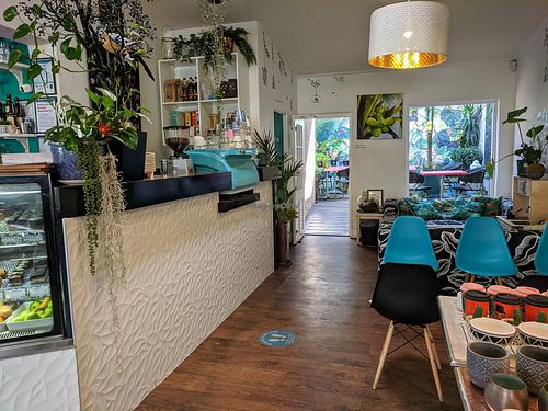 Outdoor and indoor seating at Nature Cafe/Bar in Frankston