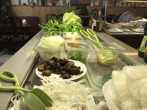 Some of the veggies to choose from for your wok  at Restaurant Pékin in Nice