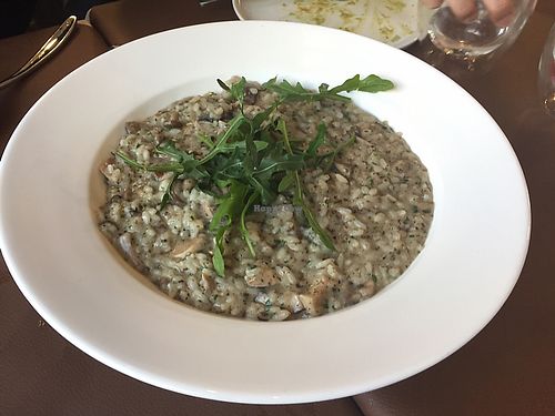 wild mushroom risotto  at Mirror and Vegan Concept in Hong Kong Island
