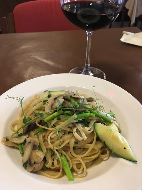 Truffle Mushroom Linguini at Mirror and Vegan Concept in Hong Kong Island