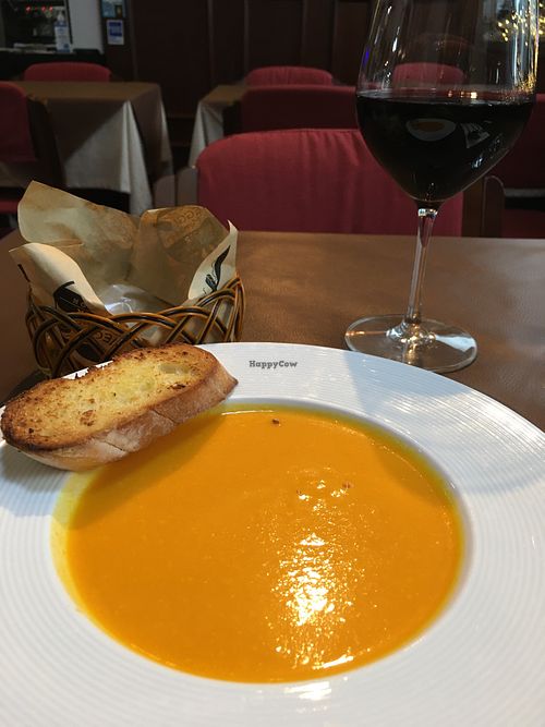Carrot Soup at Mirror and Vegan Concept in Hong Kong Island