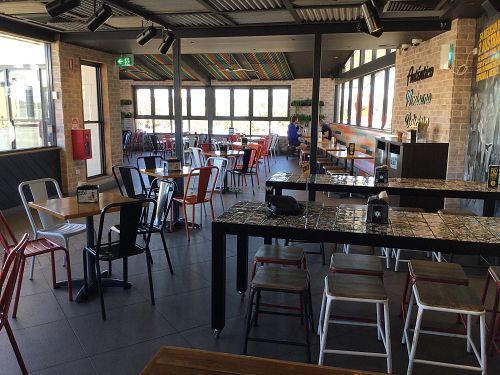 inside seating at Guzman y Gomez in Toowoomba