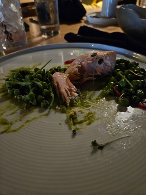 *After eaten* Gluten and dairy free salmon at The Five Fishermen in Halifax