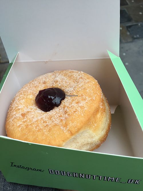 Vegan jam doughnut  at Rodeo Doughnuts - Shaftesbury Ave in London