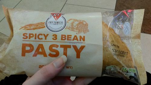 Spicy bean pasty at Holland & Barrett in York