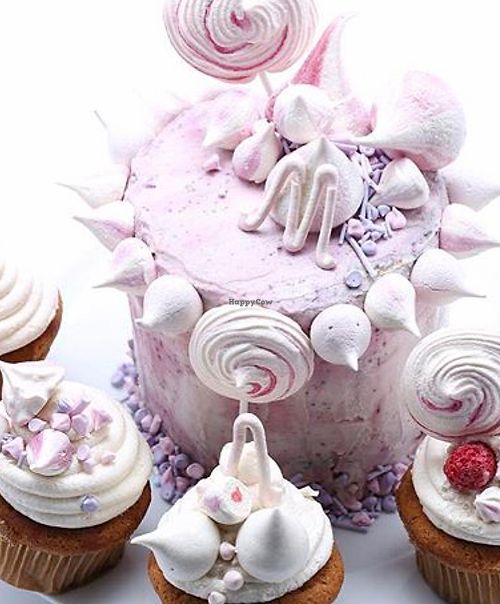 Aquafaba vegan meringue cakes  at Meringueshop in Scarsdale