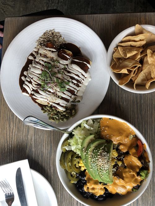 Mole and fajita bowl #Veganuary at Bar Verde in New York City