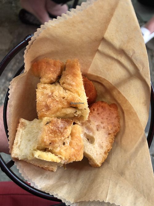 House made focaccia  at Red Zebra in Sleepy Hollow