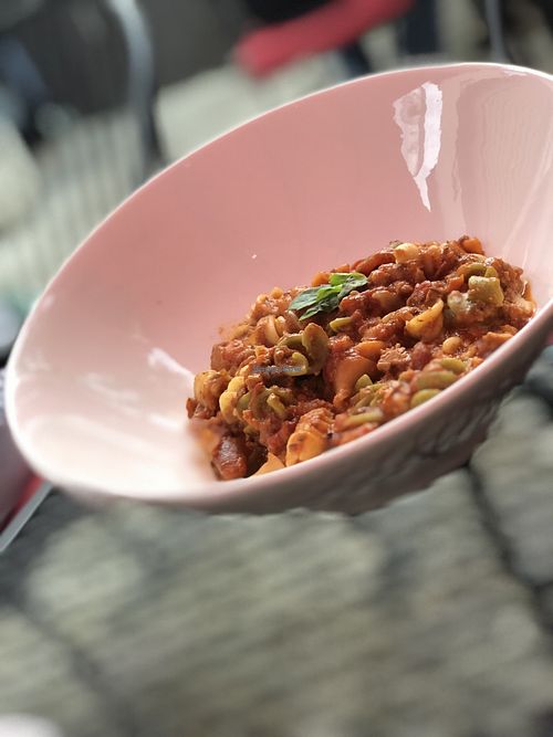 Vegan Bolgonese at Red Zebra in Sleepy Hollow