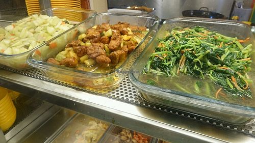 sweet and sour (mock) pork and green vegetables  at Da Jia Fa 大家发素食 - Jurong Point 2 in West Singapore