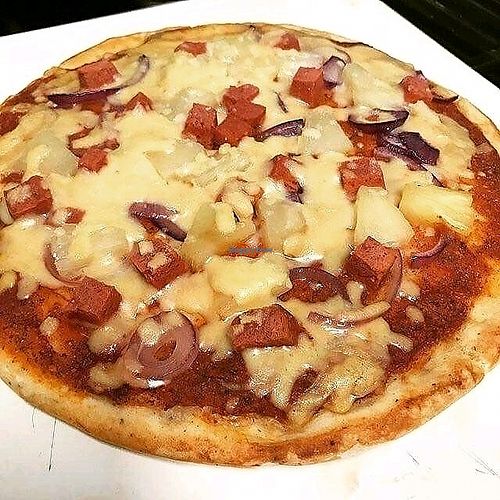 meat feast at One Planet Pizza in Norwich