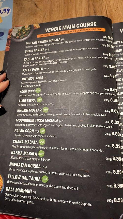 Mains at Masala Darbar in Bratislava