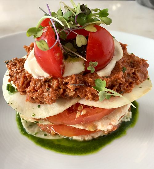 Celery root lasagne: as amazing as it looks! at Plant Miami in Miami