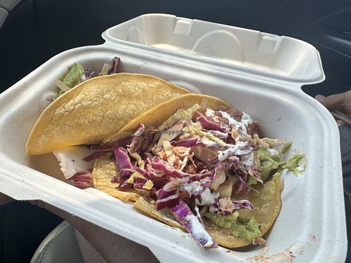Street Tacos
 2 tacos with house-marinated jackfruit, house-made slaw and salsa  at Cuppa in Ogden