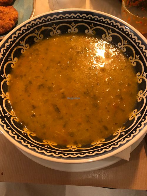 Veggie soup - tasty!  at Tamam in Crete