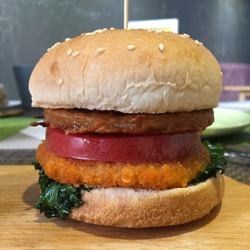 Chickpea hamburger  at Veggo's Home in Zhenjiang