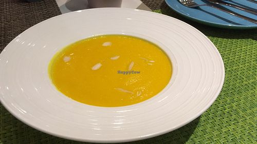 Pumpkin soup at Veggo's Home in Zhenjiang