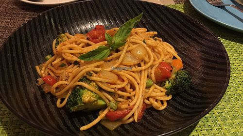 Tomato pasta at Veggo's Home in Zhenjiang