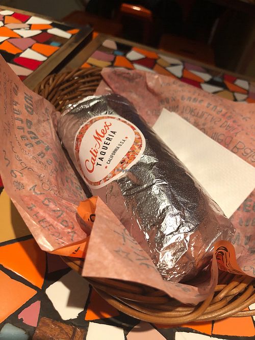 Vegan burrito at Cali-Mex - Central in Hong Kong Island