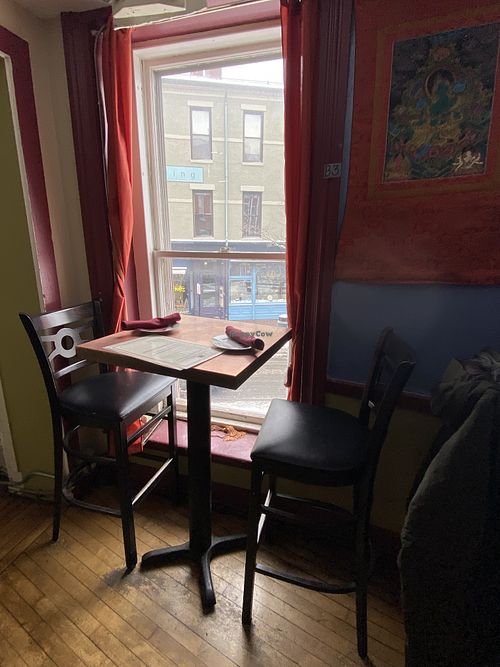 Window seat  at Durbar Square Restaurant in Portsmouth
