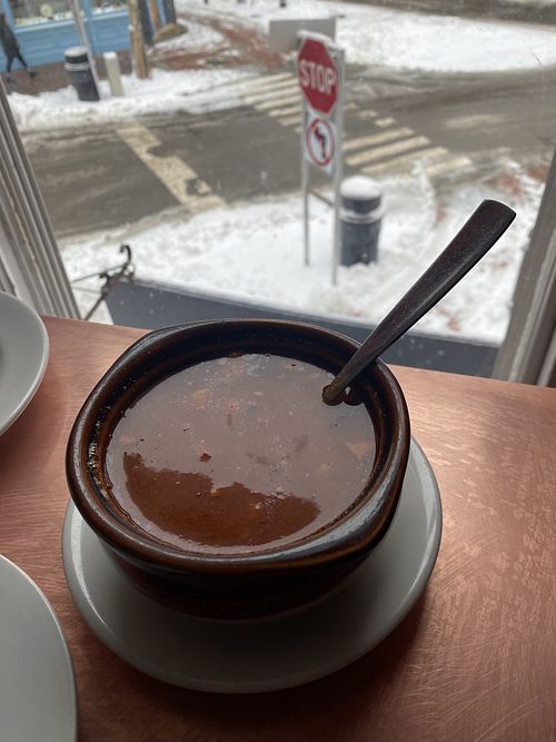 Tomato soup  at Durbar Square Restaurant in Portsmouth