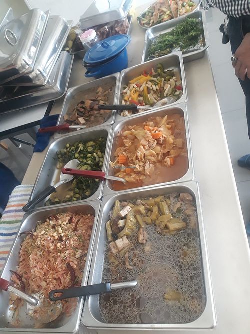 Range of buffet dishes at Phatham Shop in Chiang Mai