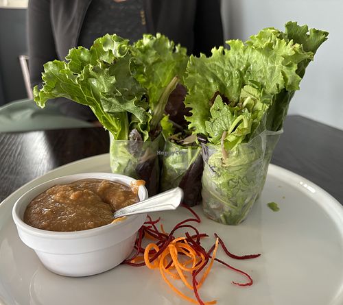 Summer rolls   at Something Vegan in Toluca Lake
