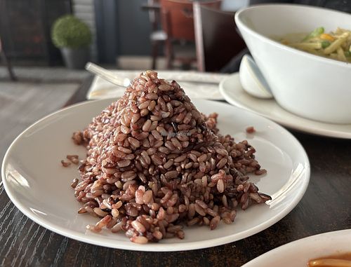  Brown rice   at Something Vegan in Toluca Lake