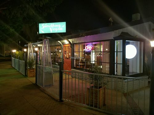 outside at Something Vegan in Toluca Lake