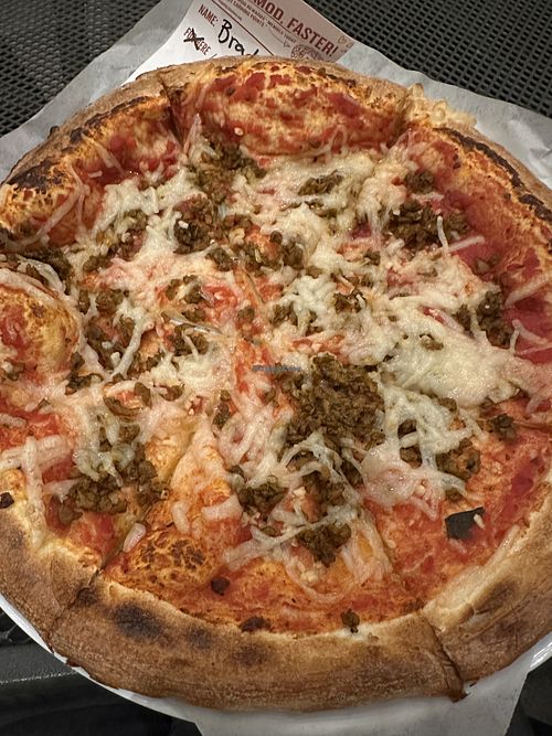 Vegan Sausage Pizzaa  at Mod Pizza in Fort Collins