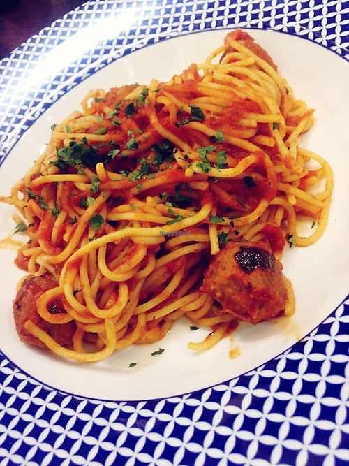 Main course...delicious and 100% vegan :) at LHR - Carluccio's - T5 in West London