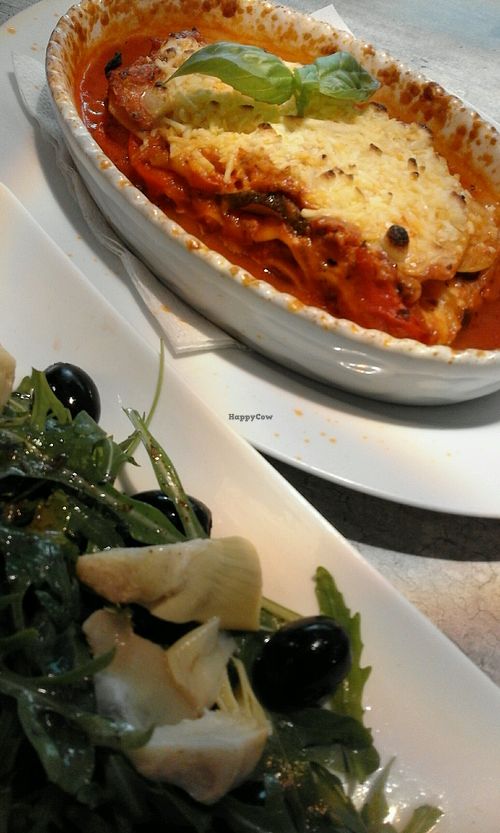 vegan lasagna with cheeze at Pizza Toni in Paderborn