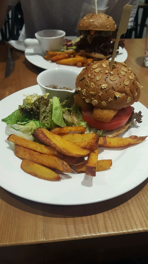 Lunch Special Fish Burger and Vegan Kimchi Cheese Beef Burger w/Sweet Potato at 2DP - 2DecimalPlaces in Kowloon