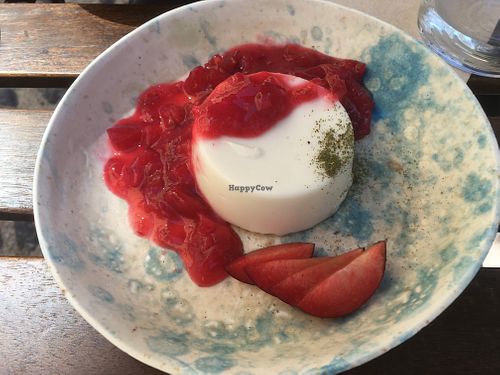 Panacotta with fruit at My Mother's Daughters  in Lisbon
