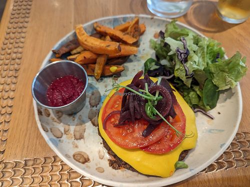 Burger meal at My Mother's Daughters  in Lisbon