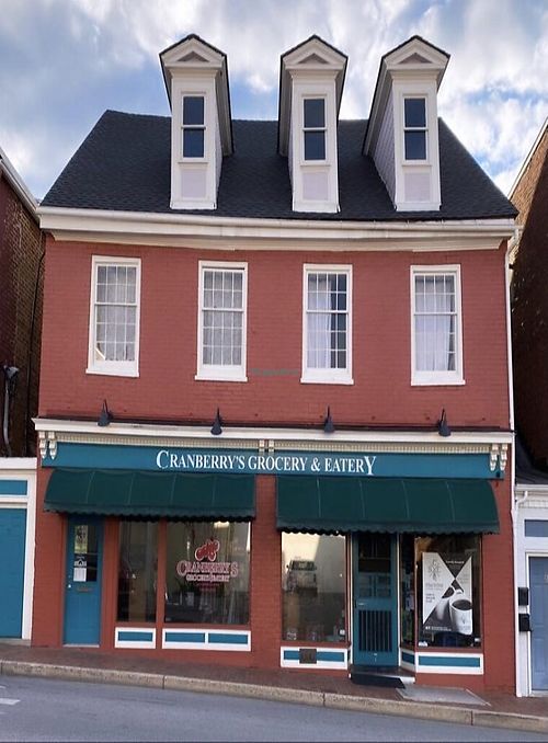 outside  at Cranberry's Grocery and Eatery in Staunton
