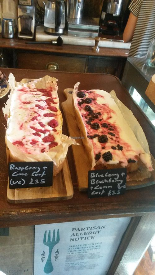 Vegan cakes at Partisan in York