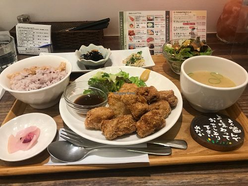 Lunch menu at Medaka Natural Kitchen  in Osaka