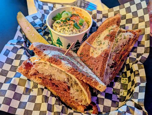 Reuben with Potato Salad at Georgetown Liquor Company in Seattle