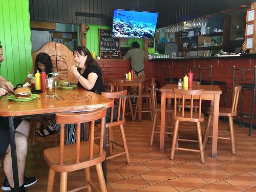 inside at Manati Vegetariano in Santiago