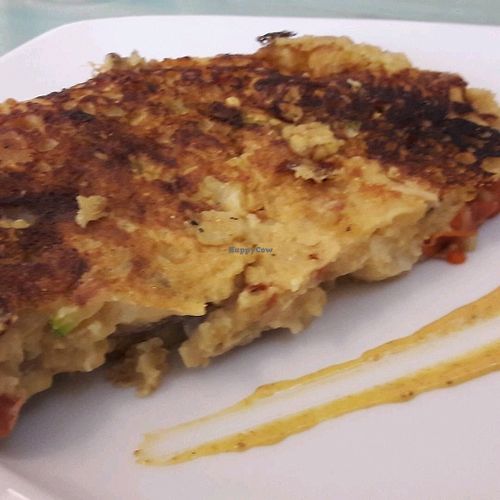 Tortilla Vegana at Amaranta Biobar in Valencia